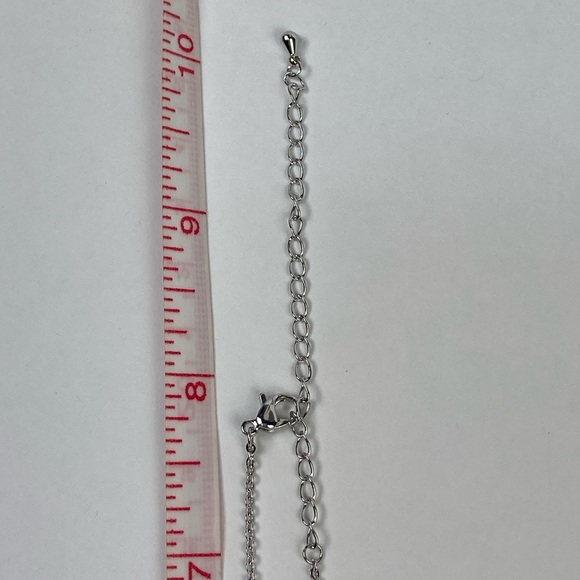 🆕 Pineapple Created Opal Dainty Necklace Silver Tone NWT - Picture 7 of 14